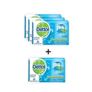 Dettol Bathing Bar Soap (Cool) 75g each - Pack of 4
