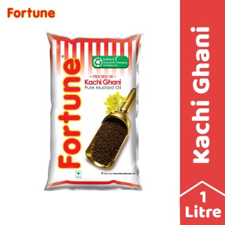 Fortune Kachi Ghani Mustard Oil Pouch - 1l